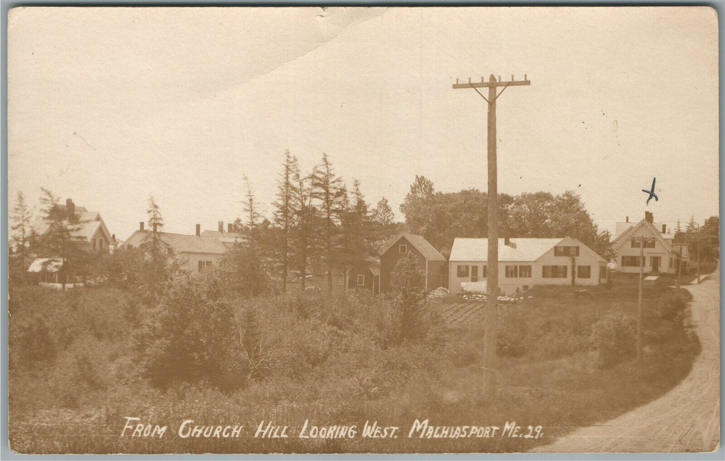 MACHIASPORT ME ANTIQUE REAL PHOTO POSTCARD RPPC
