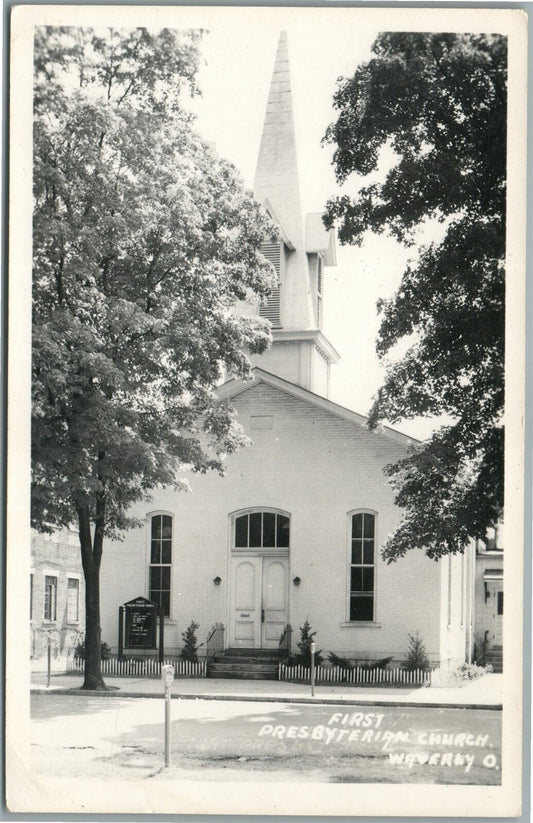 WAVERLY OH FIRST CONGREGATIONAL CHURCH VINTAGE REAL PHOTO POSTCARD RPPC