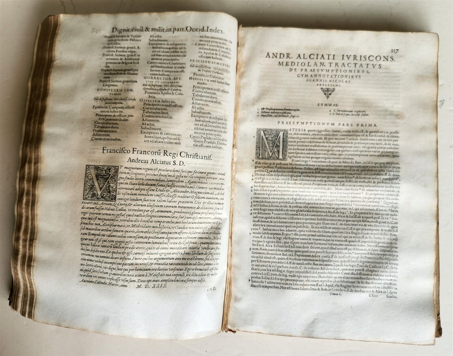 1560 ANDREA ALCIATO ILLUSTRATED FOLIO antique Alciati iuriscons. mediolanensis