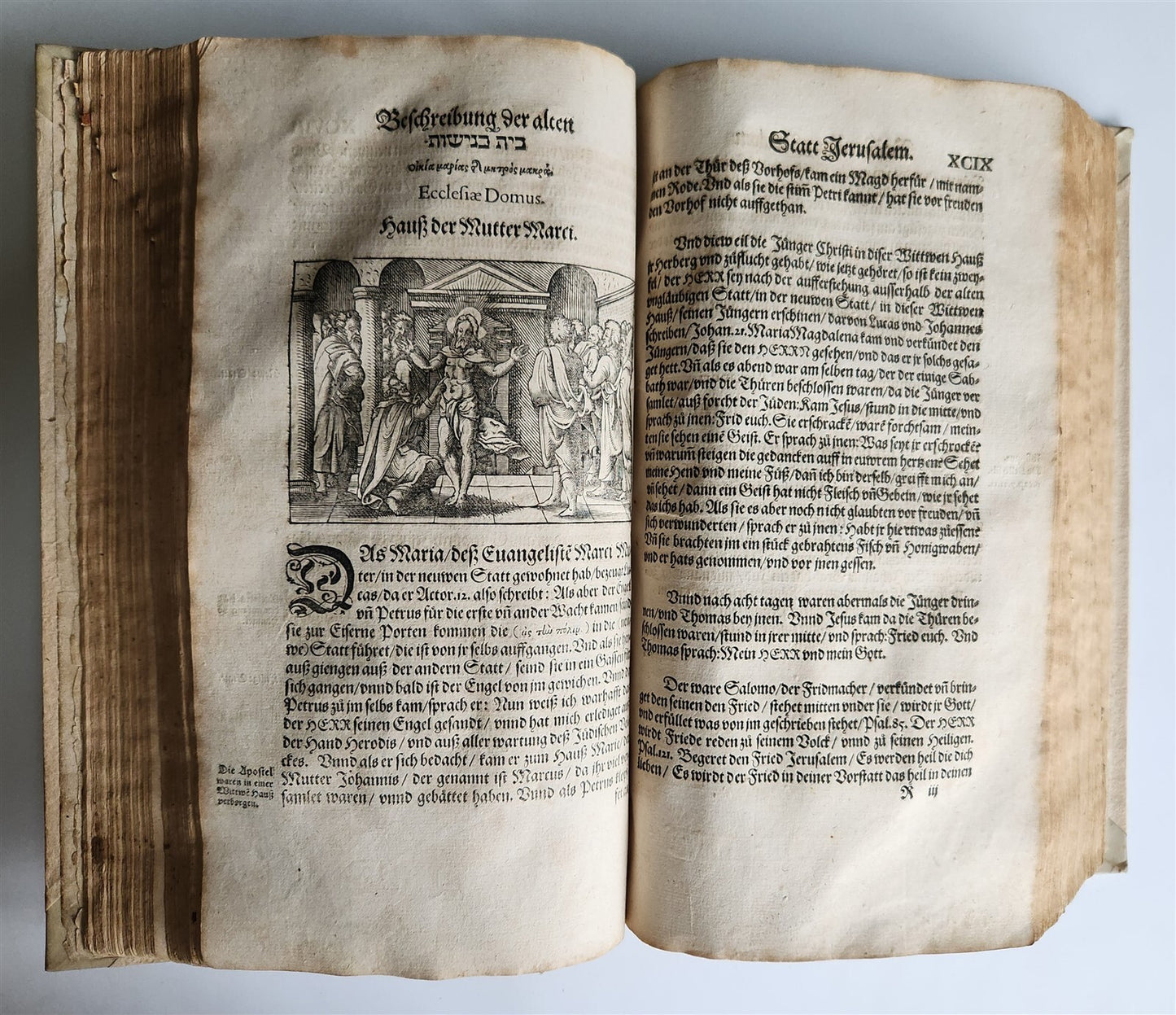 1563 JERUSALEM ANCIENT CAPITAL of JEWS antique ILLUSTRATED FOLIO in GERMAN