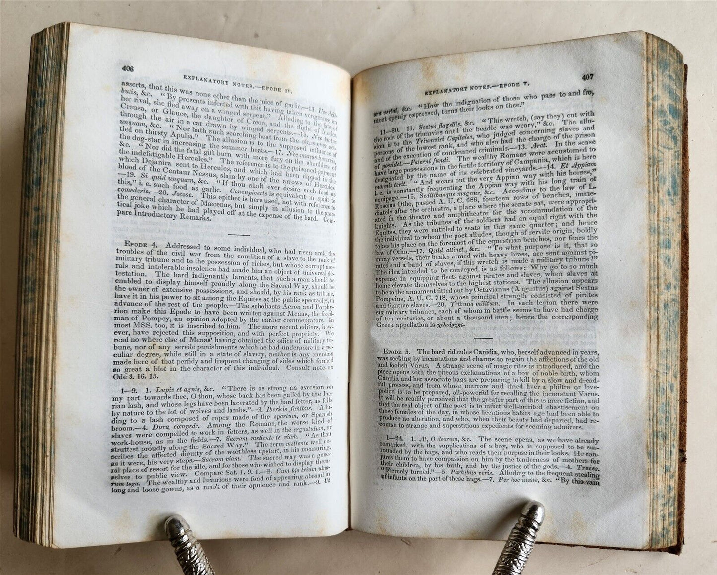 1844 WORKS OF HORACE w/ ENGLISH NOTES by CHARLES ANTHON antique AMERICAN EDITION