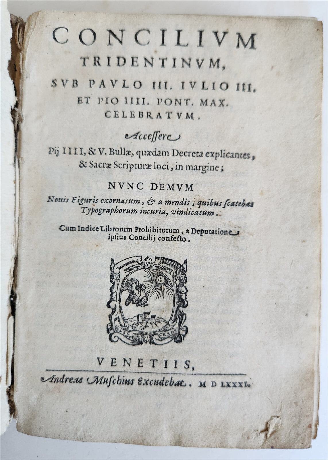 1581 INDICE LIBRORUM PROHIBITORUM antique INDEX of PROHIBITED BOOKS ILLUSTRATED