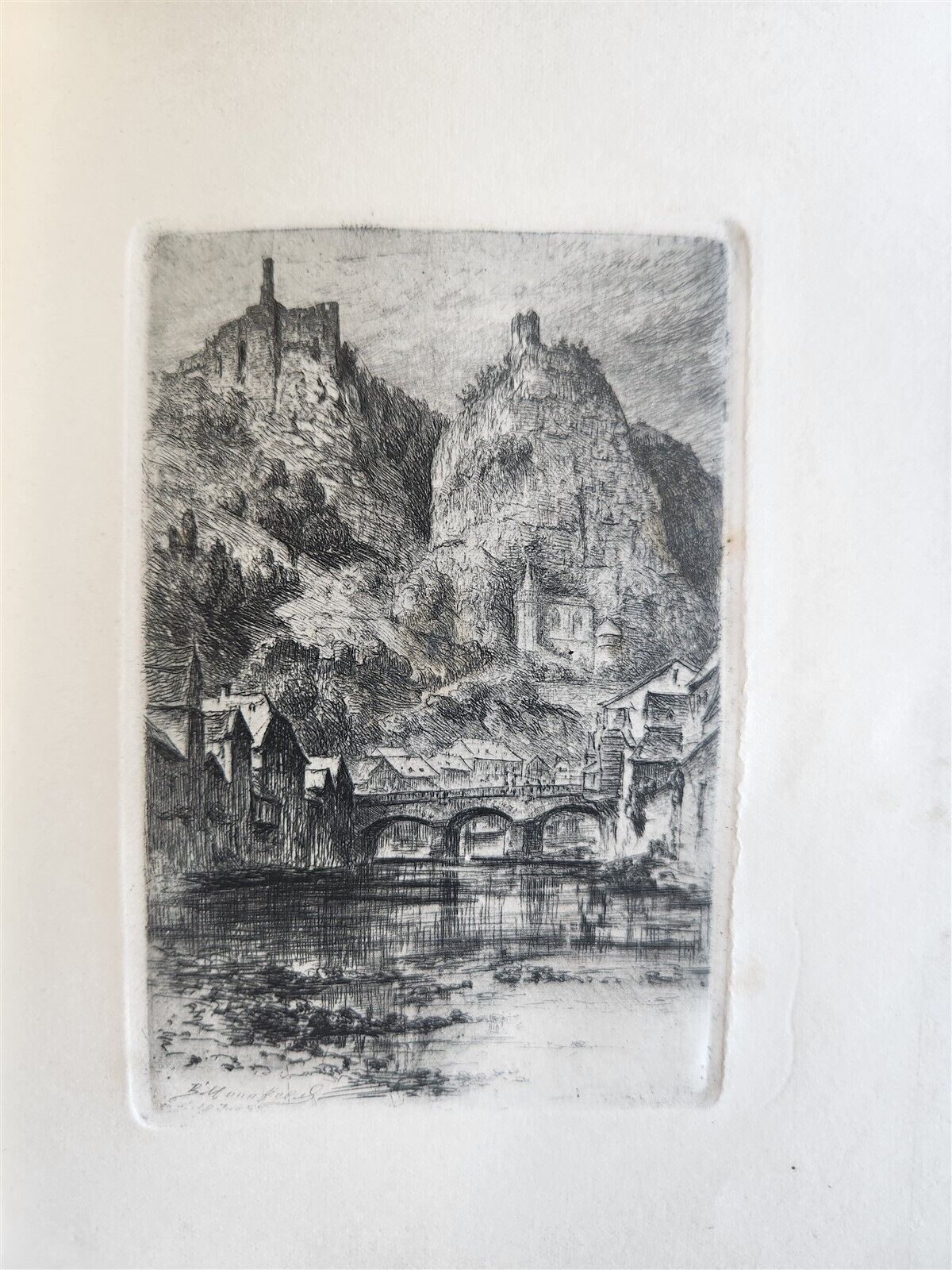 1899 28 ETCHINGS by B.MANNFELD SIGNED by AUTHOR antique Ein Skizzen-Buch