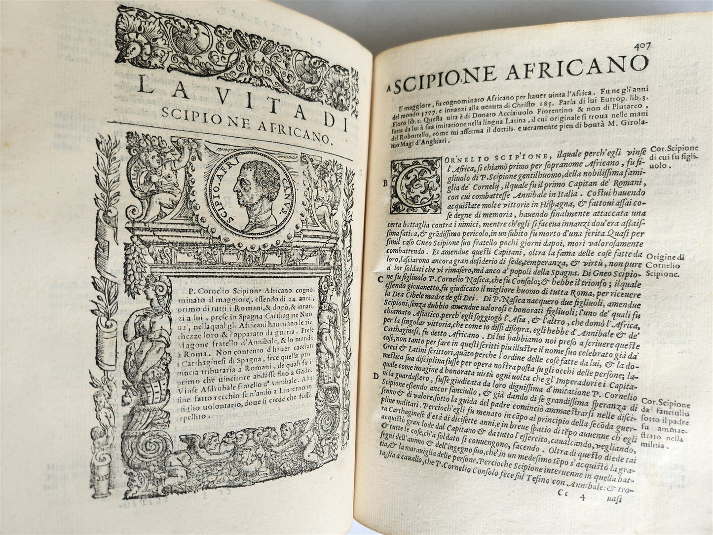 1582 PLUTARCH LIVES of ILLUSTRIOUS GREEK & ROMANS 2 VOLUMES antique ILLUSTRATED