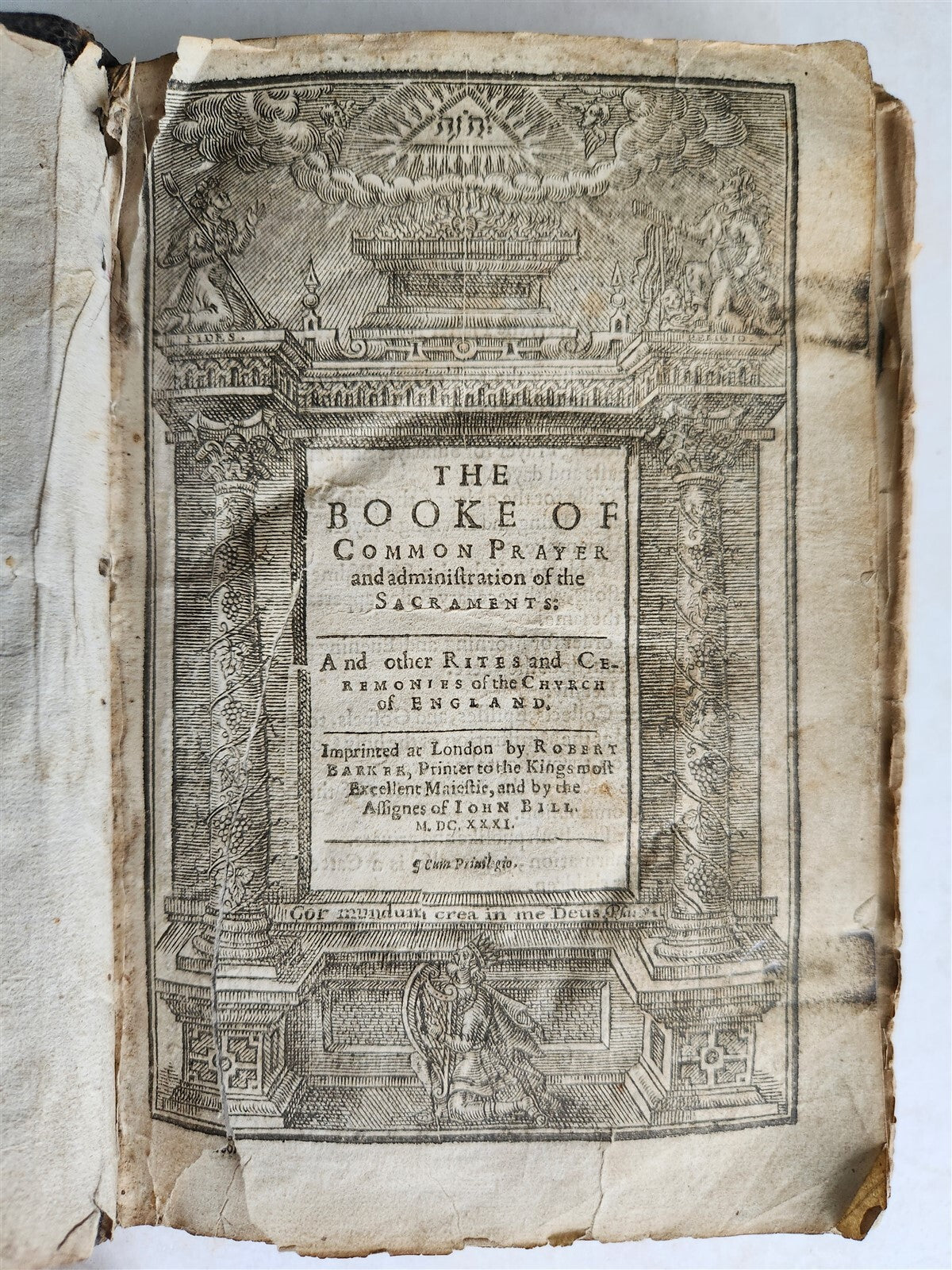 1631-34 BIBLE in ENGLISH ILLUSTRATED NEW TESTAMENT COMMON PRAYERS PSALMS antique