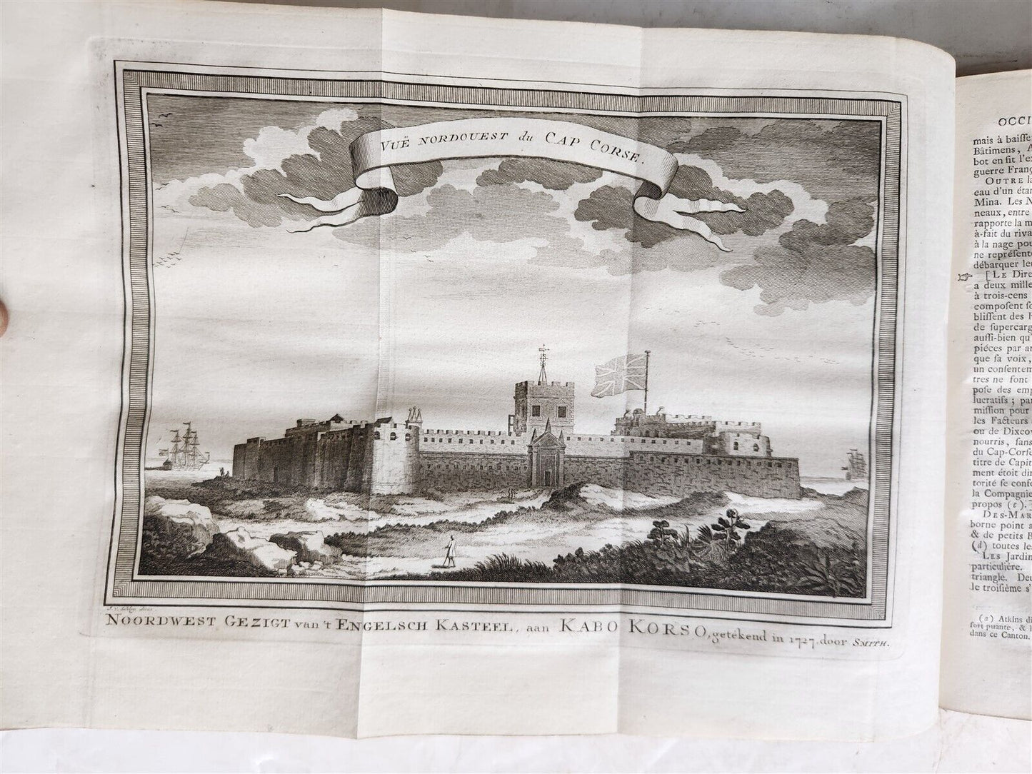 1748 TRAVELS TO AFRICA antique ILLUSTRATED Histoire generale des voyages vol. 5