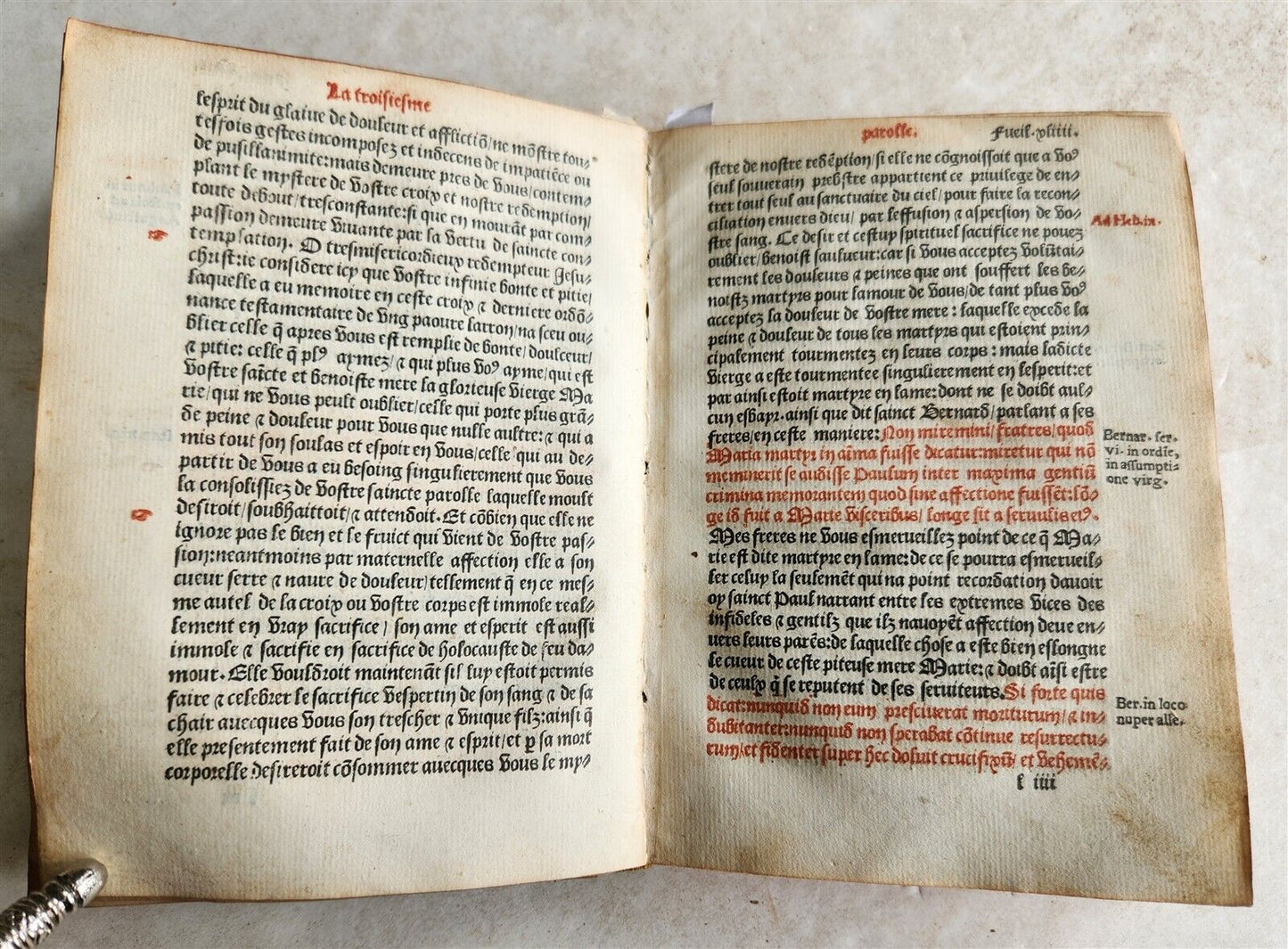 1535 POST-INCUNABULA ILLUSTRATED antique in FRENCH by Jean de Gagny VELLUM BOUND