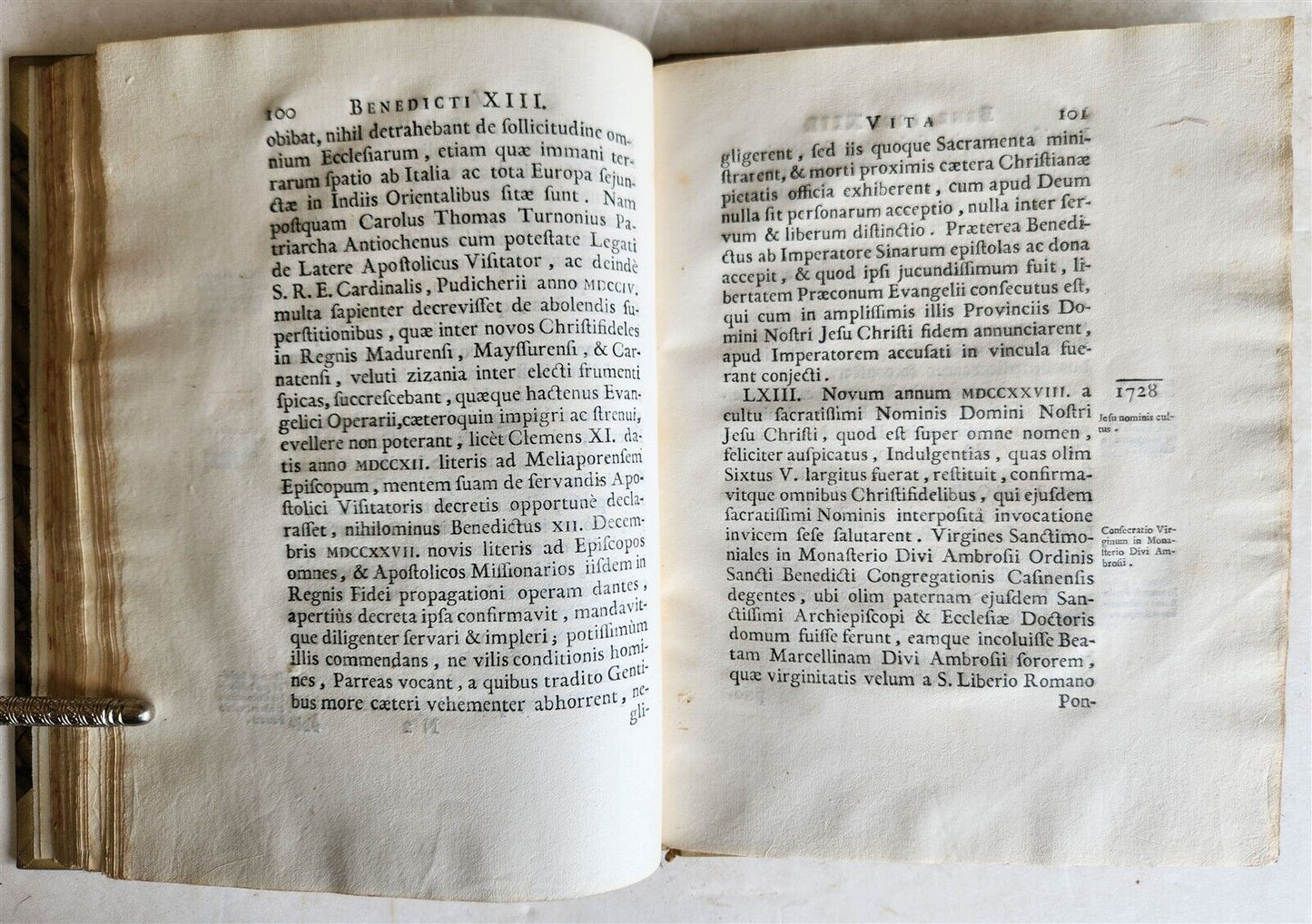 1741 VITA et BENEDICTO XIV antique Vellum in ITALIAN