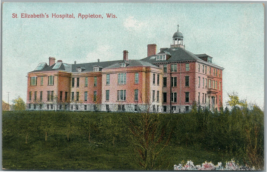 APPLETON WI ST.ELIZABETH HOSPITAL ANTIQUE POSTCARD