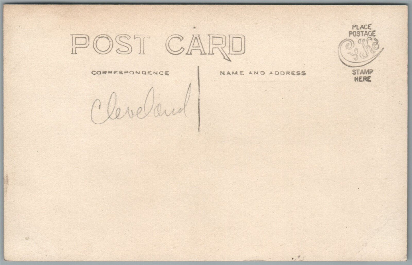 CLEVELAND OH MUSIC BAND PARADE ANTIQUE REAL PHOTO POSTCARD RPPC