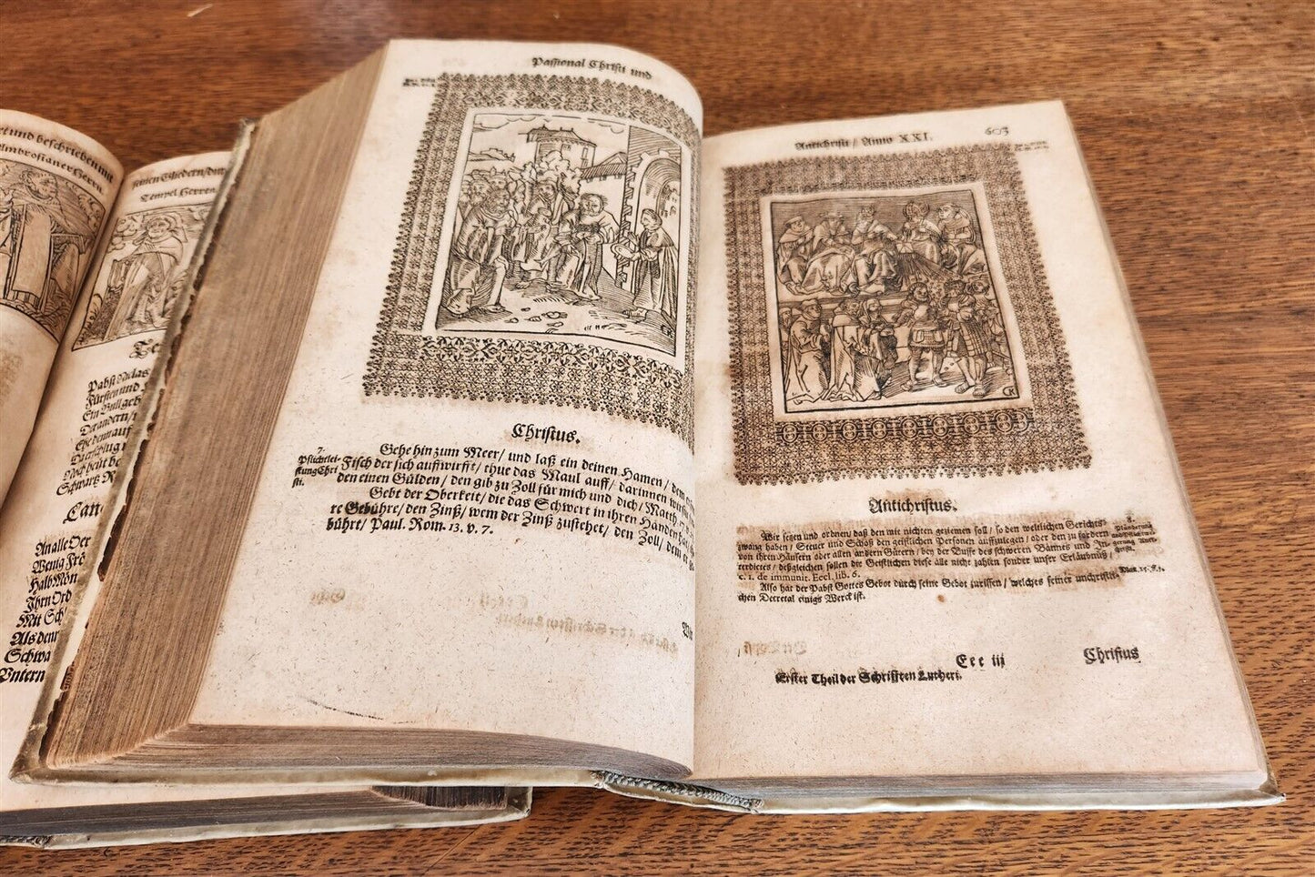 1661-1664 MARTIN LUTHER WORKS 7 FOLIO VOLS antique VELLUM in GERMAN ILLUSTRATED
