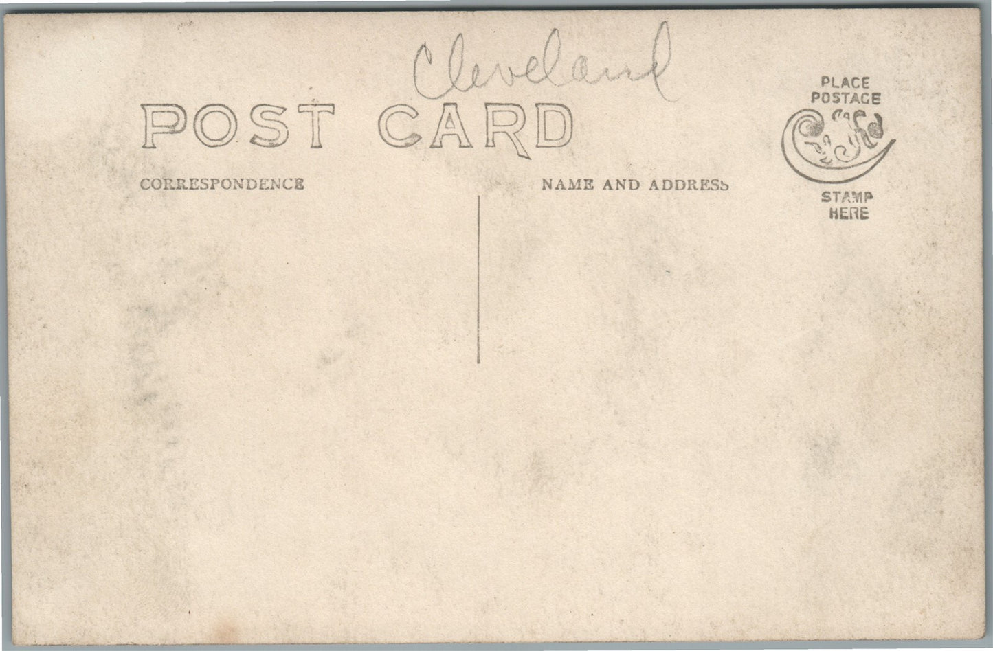 CLEVELAND OH MILITARY PARADE ANTIQUE REAL PHOTO POSTCARD RPPC