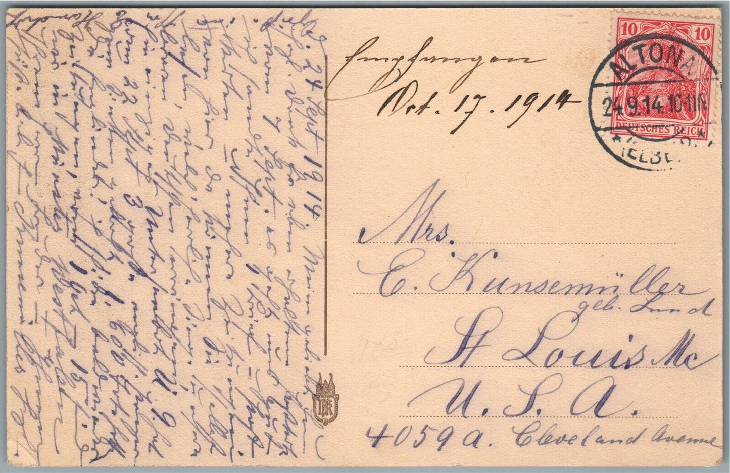 GERMAN NAVY ANTIQUE POSTCARD w/ KAISER WILHELM PORTRAIT