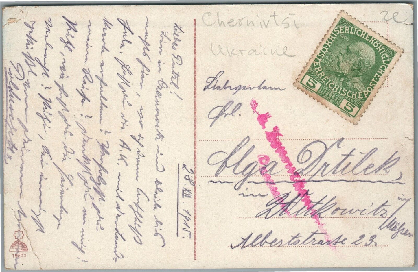 CHERNIVITSI UKRAINE CZERNOWITZ POLAND ANTIQUE POSTCARD