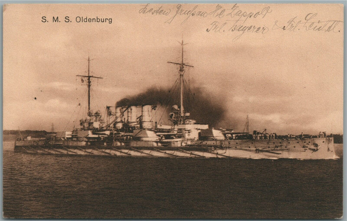 SMS OLDENBURG SHIP ANTIQUE POSTCARD