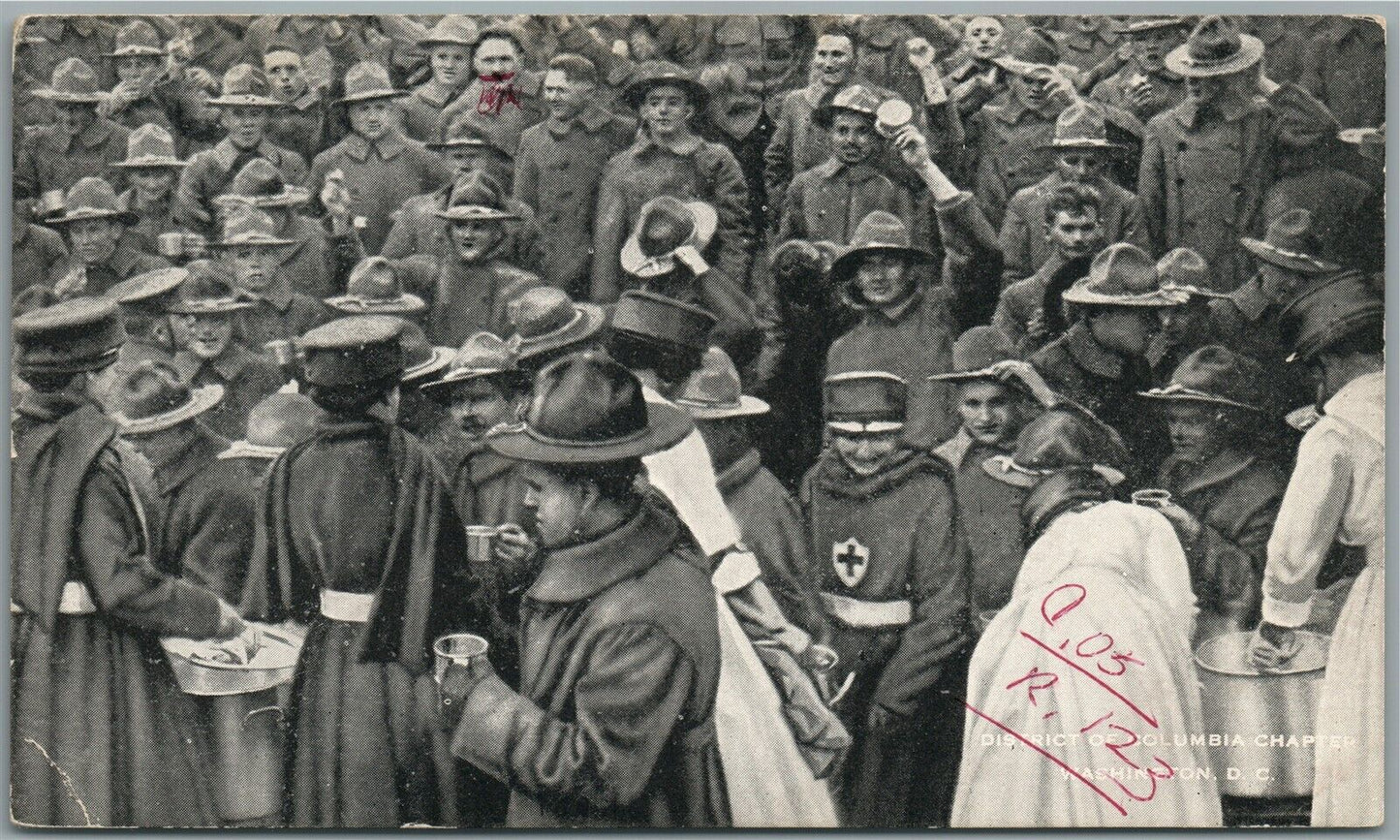 AMERICAN RED CROSS WASHINGTON DC CHAPTER ANTIQUE POSTCARD