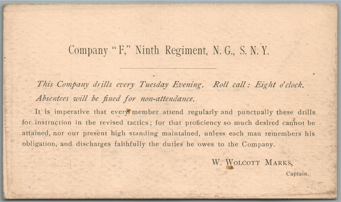 US ARMY REGIMENT DRILL ANTIQUE POSTCARD