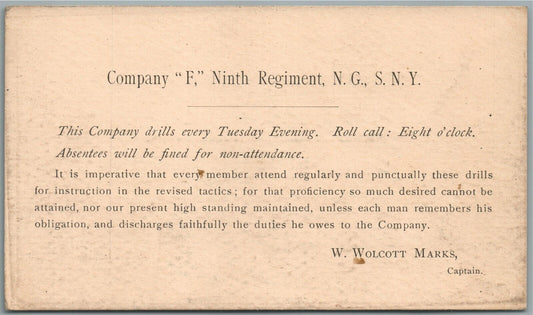 US ARMY REGIMENT DRILL ANTIQUE POSTCARD