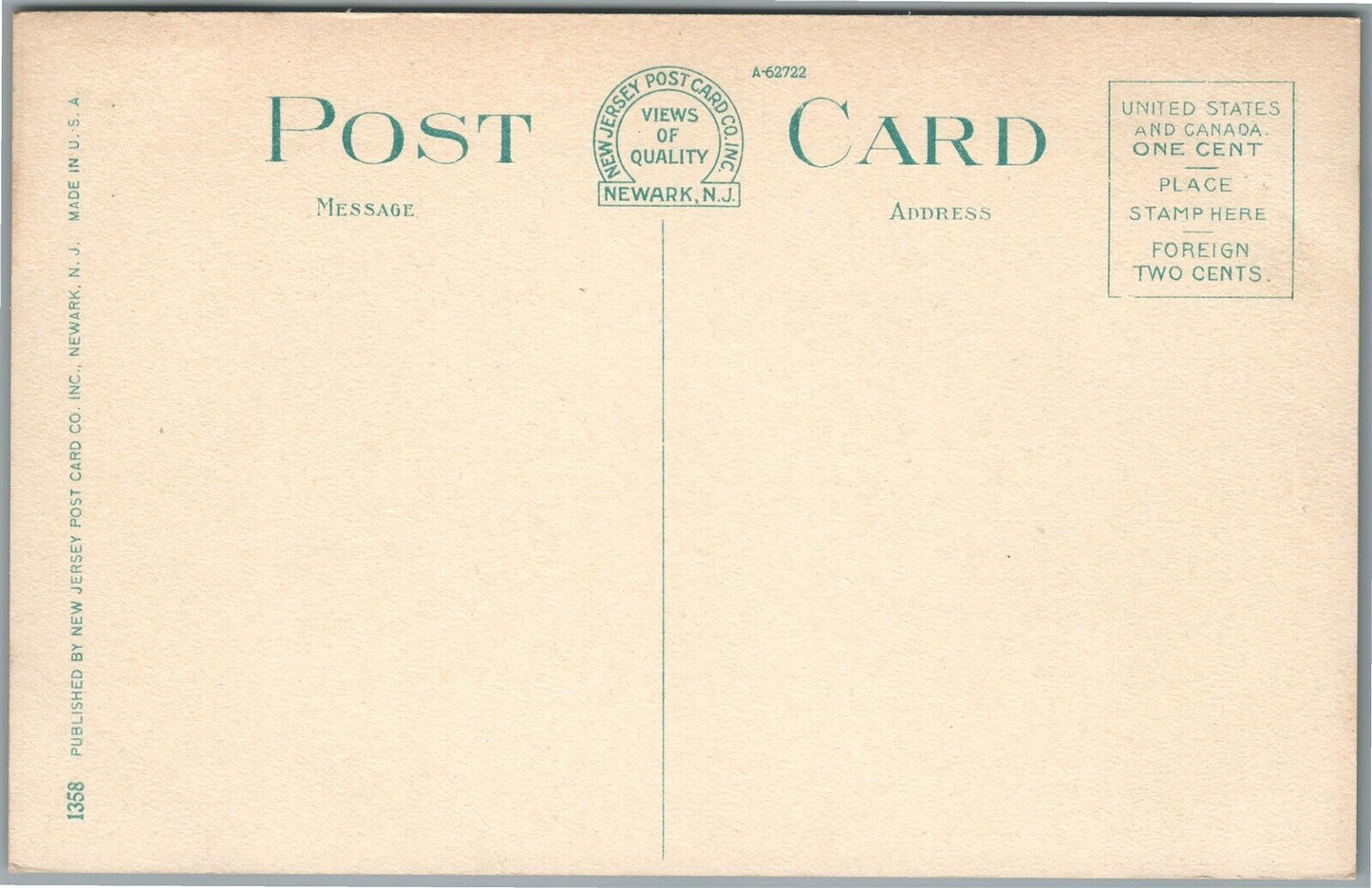 TOP OF ORANGE MOUNTAIN NJ VIEW FROM EAGLE ROCK ANTIQUE POSTCARD