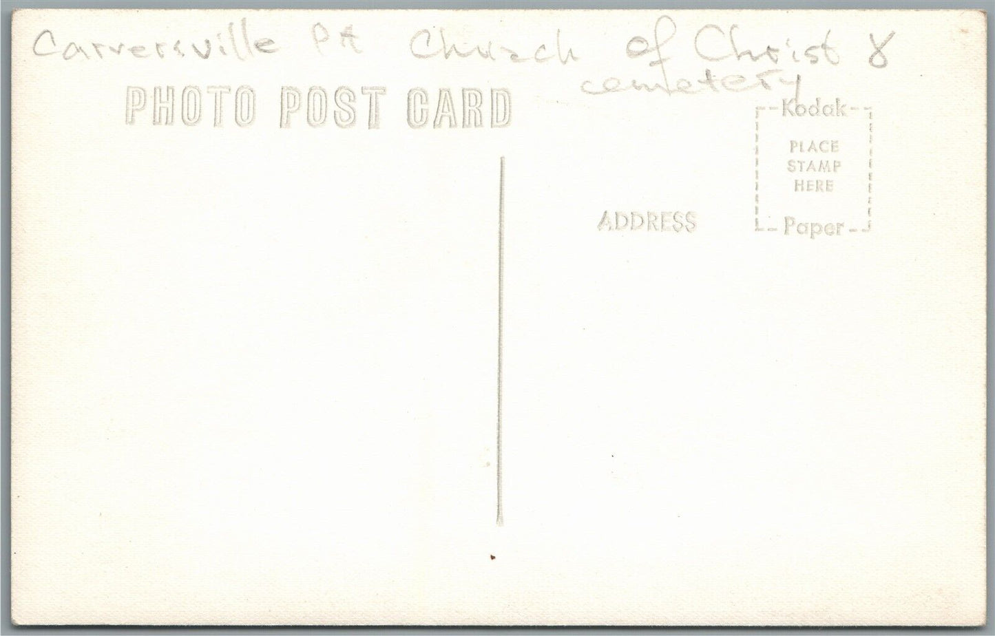 CARVERSVILLE PA CHURCH OF CHRIST & CEMETERY ANTIQUE REAL PHOTO POSTCARD RPPC