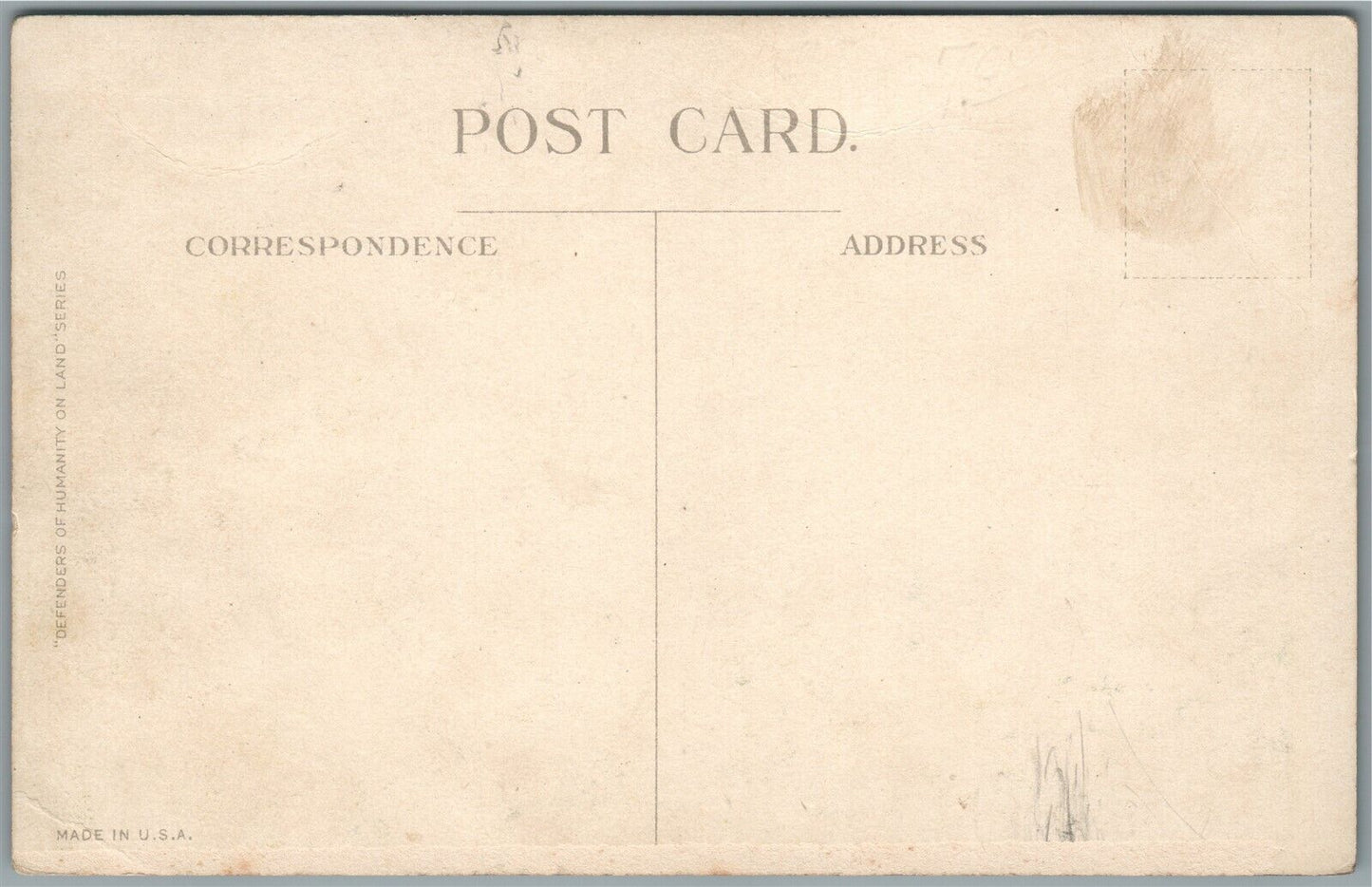 US ARMY RATIONS ANTIQUE POSTCARD