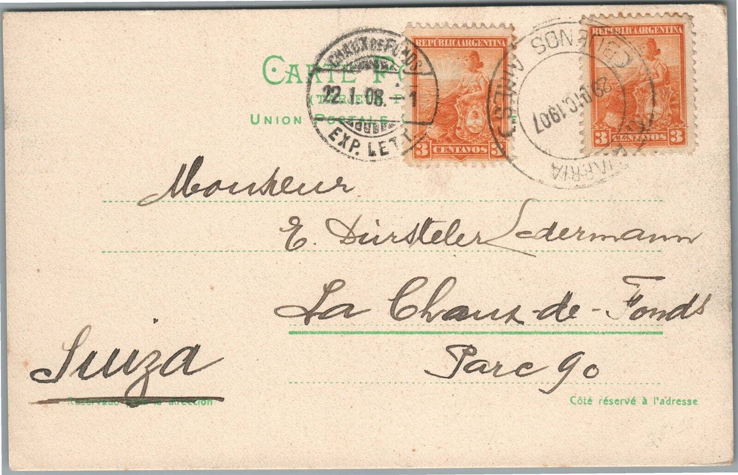 PUERTO MADERO MILITARY SHIP BUENOS AIRES ARGENTINA ANTIQUE POSTCARD