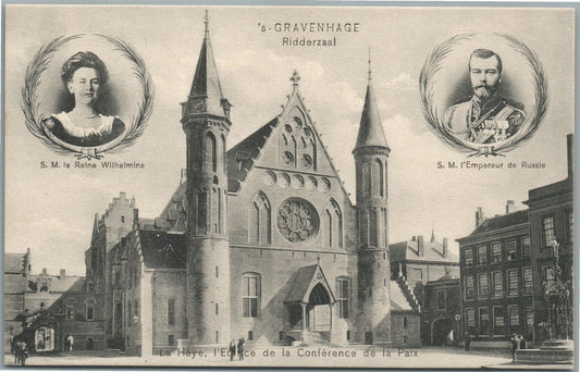 THE HAGUE NETHERLANDS HALL of KNIGHTS ANTIQUE POSTCARD RUSSIAN TSAR NICHOLAS II
