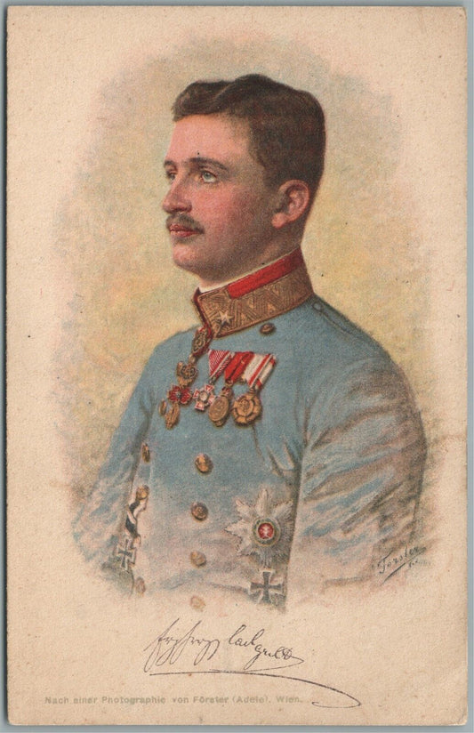 ERZHERZOG KARL FRANZ JOSEPH AUSTRIAN RED CROSS ANTIQUE POSTCARD