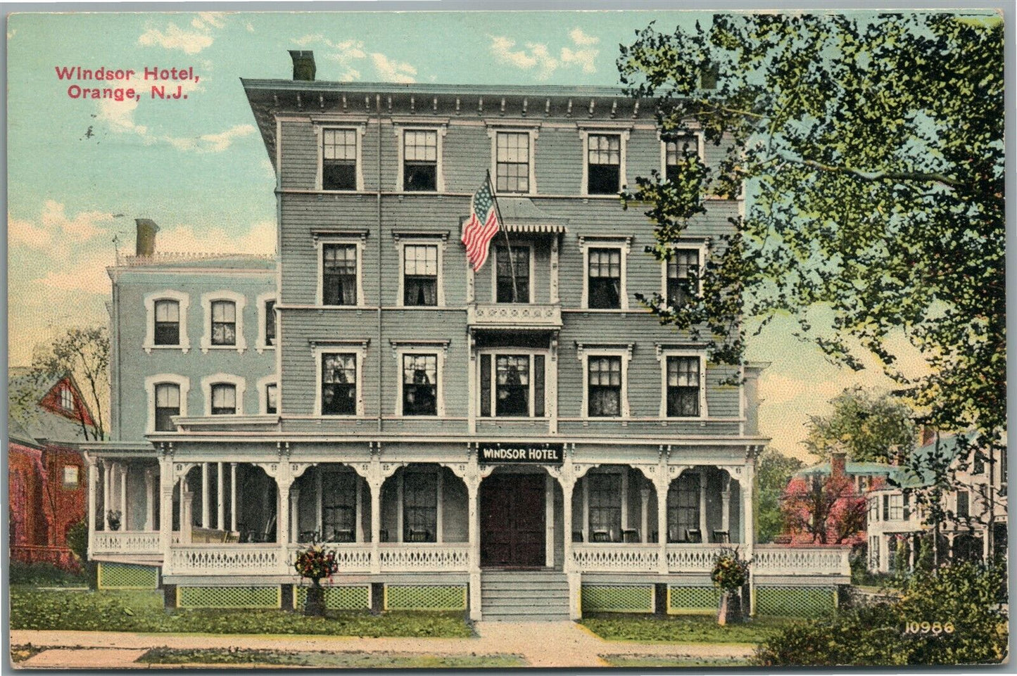 ORANGE NJ WINDSOR HOTEL ANTIQUE POSTCARD