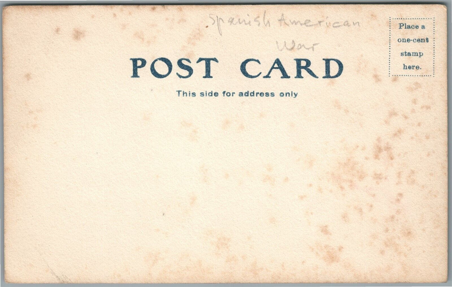 SPANISH AMERICAN WAR OFFICER ANTIQUE POSTCARD