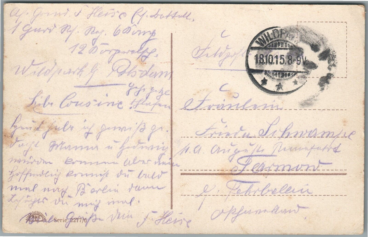 GERMAN WOUNDED SOLDIER 1915 WWI ERA ANTIQUE POSTCARD