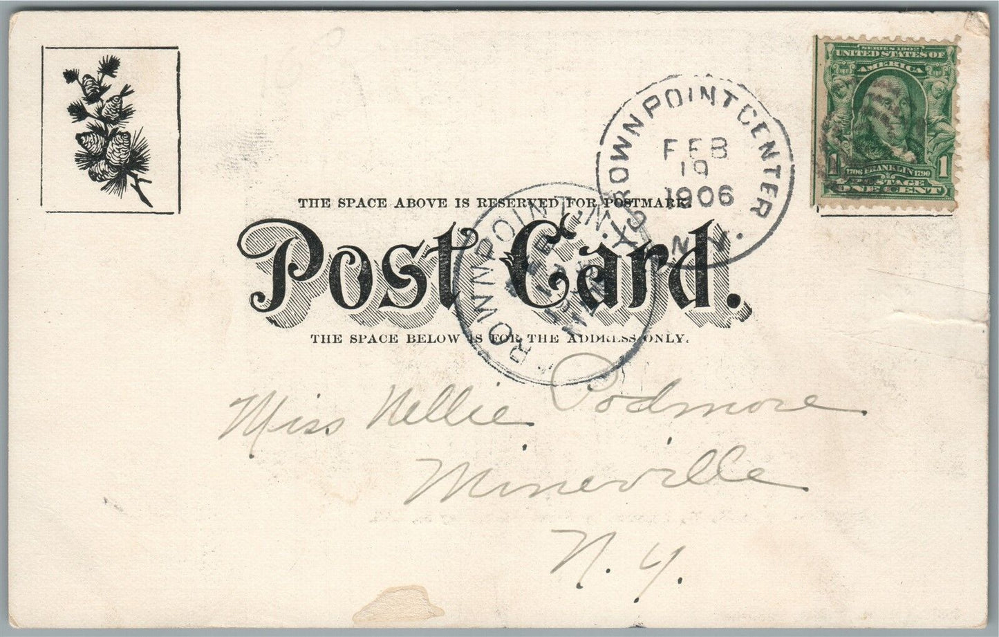 FORT TICONDEROGA NY CAPTURED by ETHAN ALLEN ANTIQUE POSTCARD