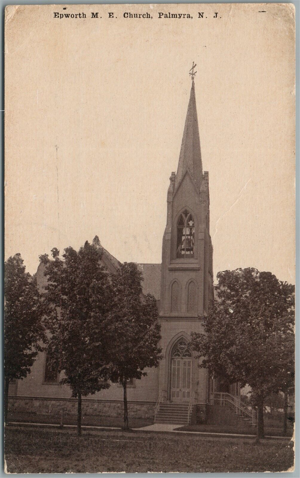 PALMYRA NJ EPWORTH M.E. CHURCH ANTIQUE POSTCARD