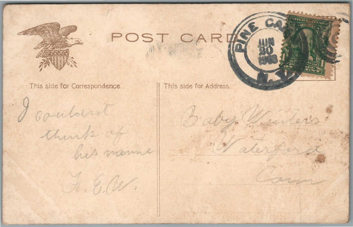 AMERICAN ARMY SOLDIERS AT REST ANTIQUE POSTCARD