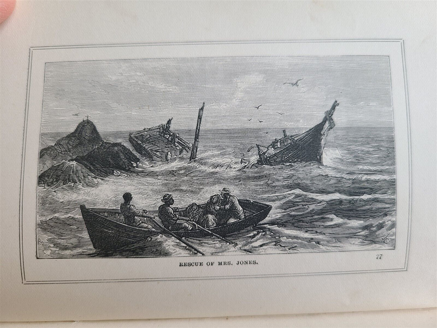 1900 STORY of WRECK of MARIA MAIL BOAT by John HANNAH antique BRITISH SHIPWRECK