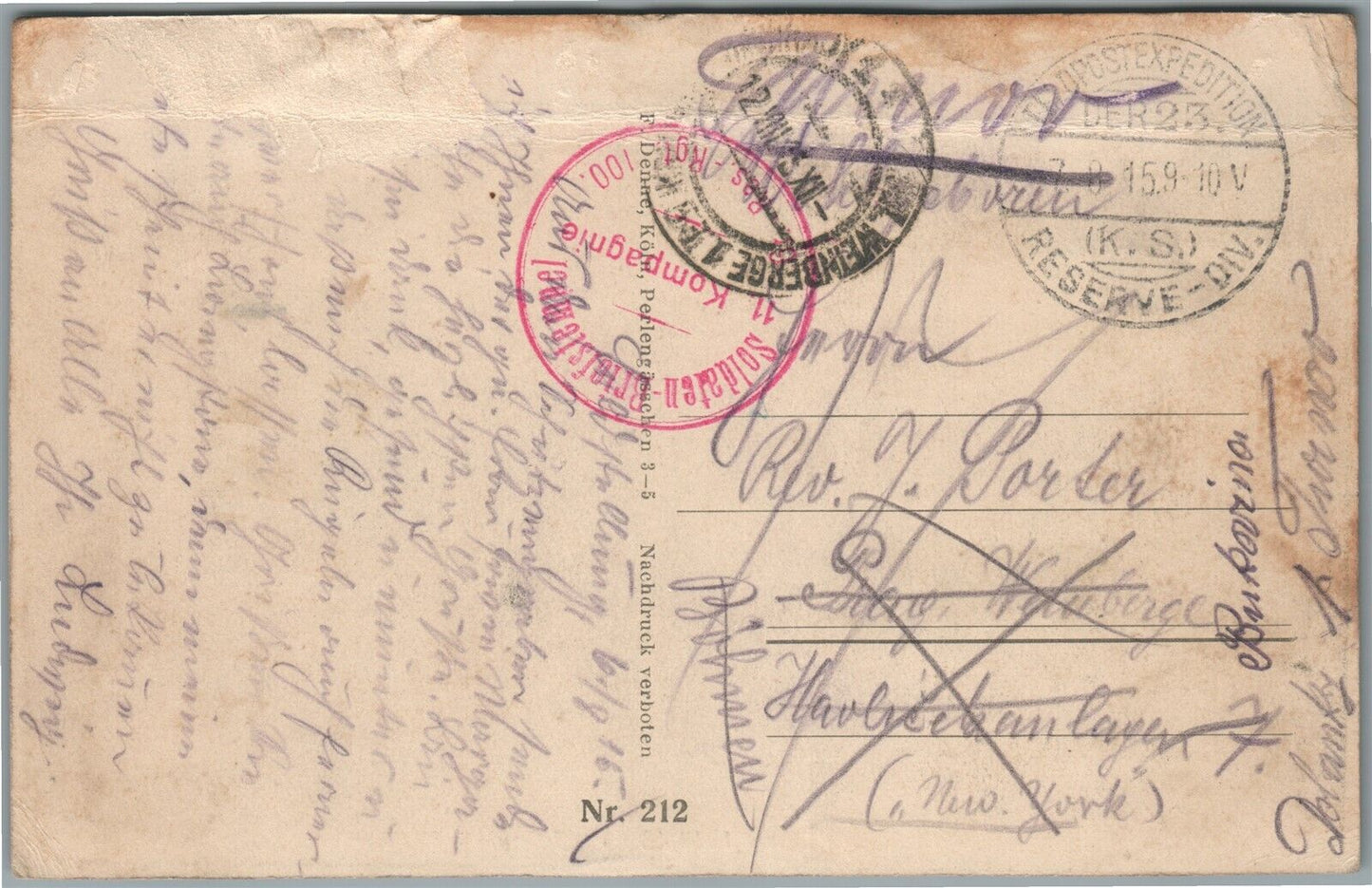 GERMAN FELDPOST WWI ERA ANTIQUE POSTCARD