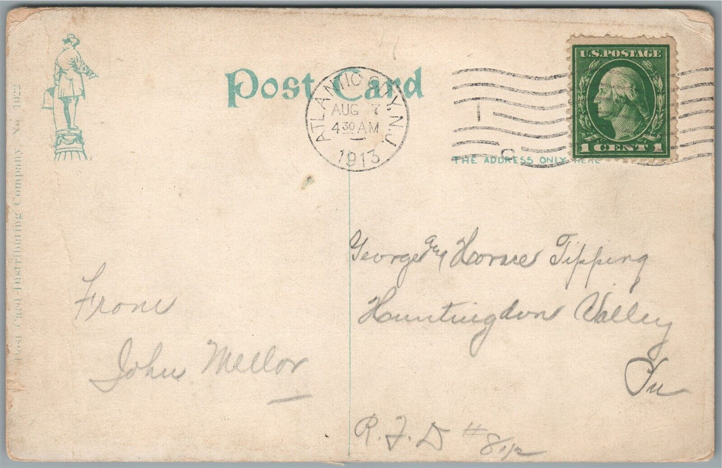 ATLANTIC CITY NJ KENTUCKY AVENUE ANTIQUE POSTCARD