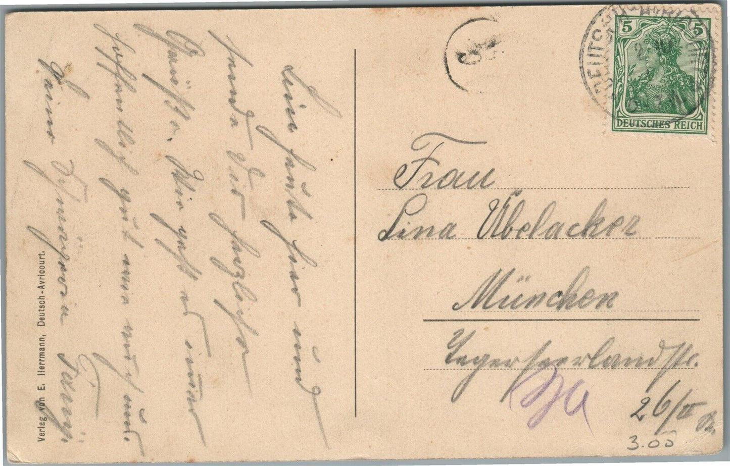 GERMAN FRENCH BORDER ANTIQUE POSTCARD