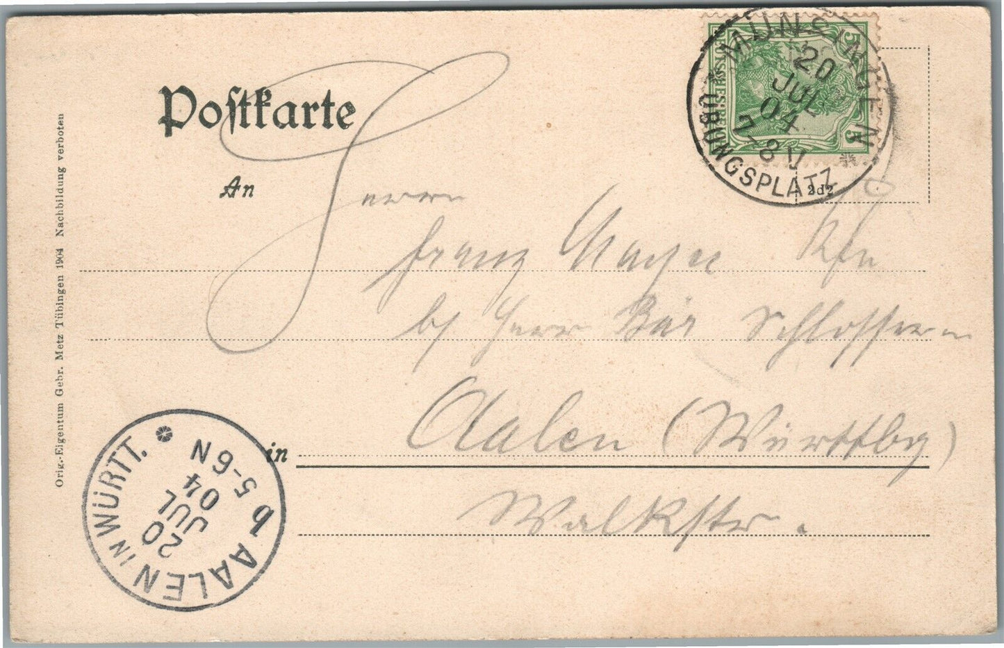 GERMAN MILITARY CAMP MUNSINGEN ANTIQUE POSTCARD