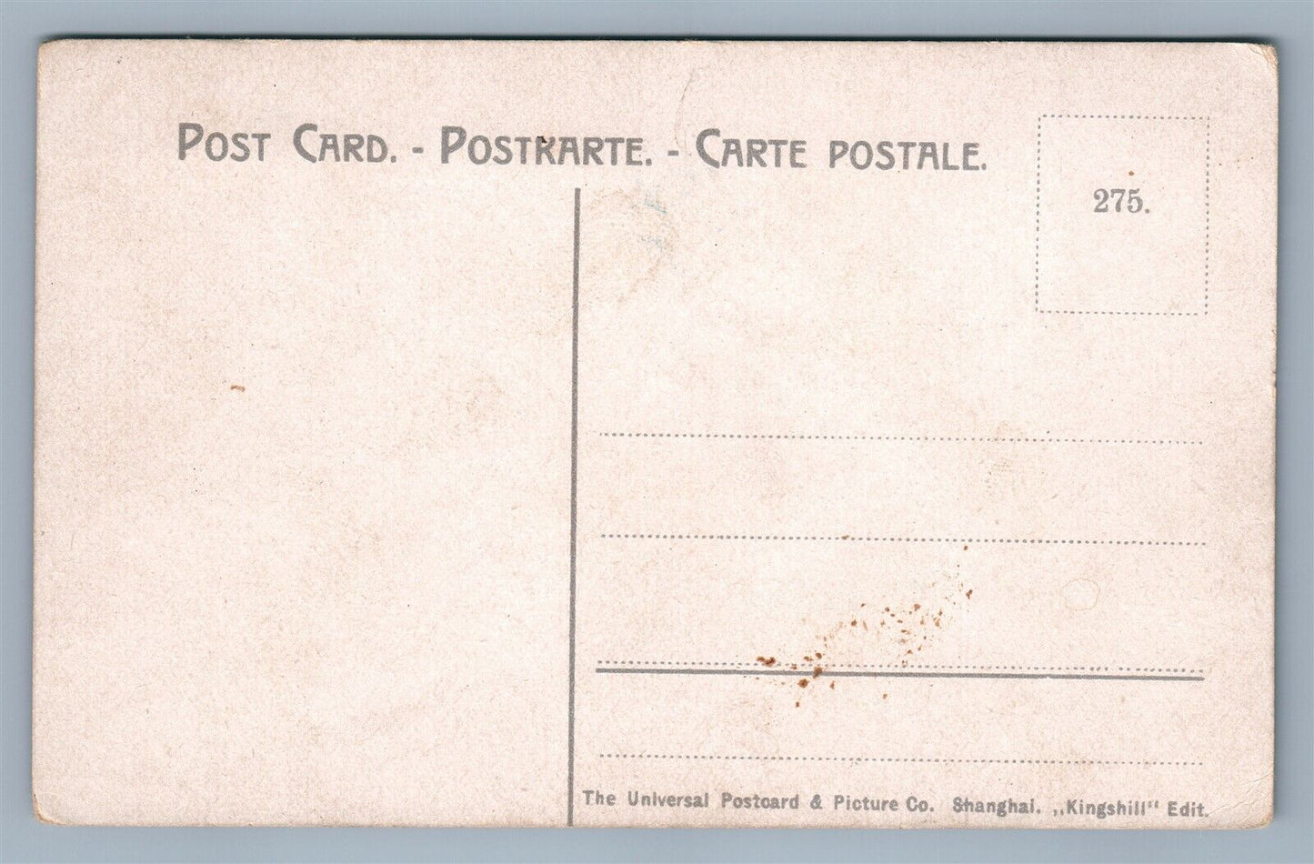 GREAT WALL IN CHINA ANTIQUE POSTCARD printed in SHANGHAI