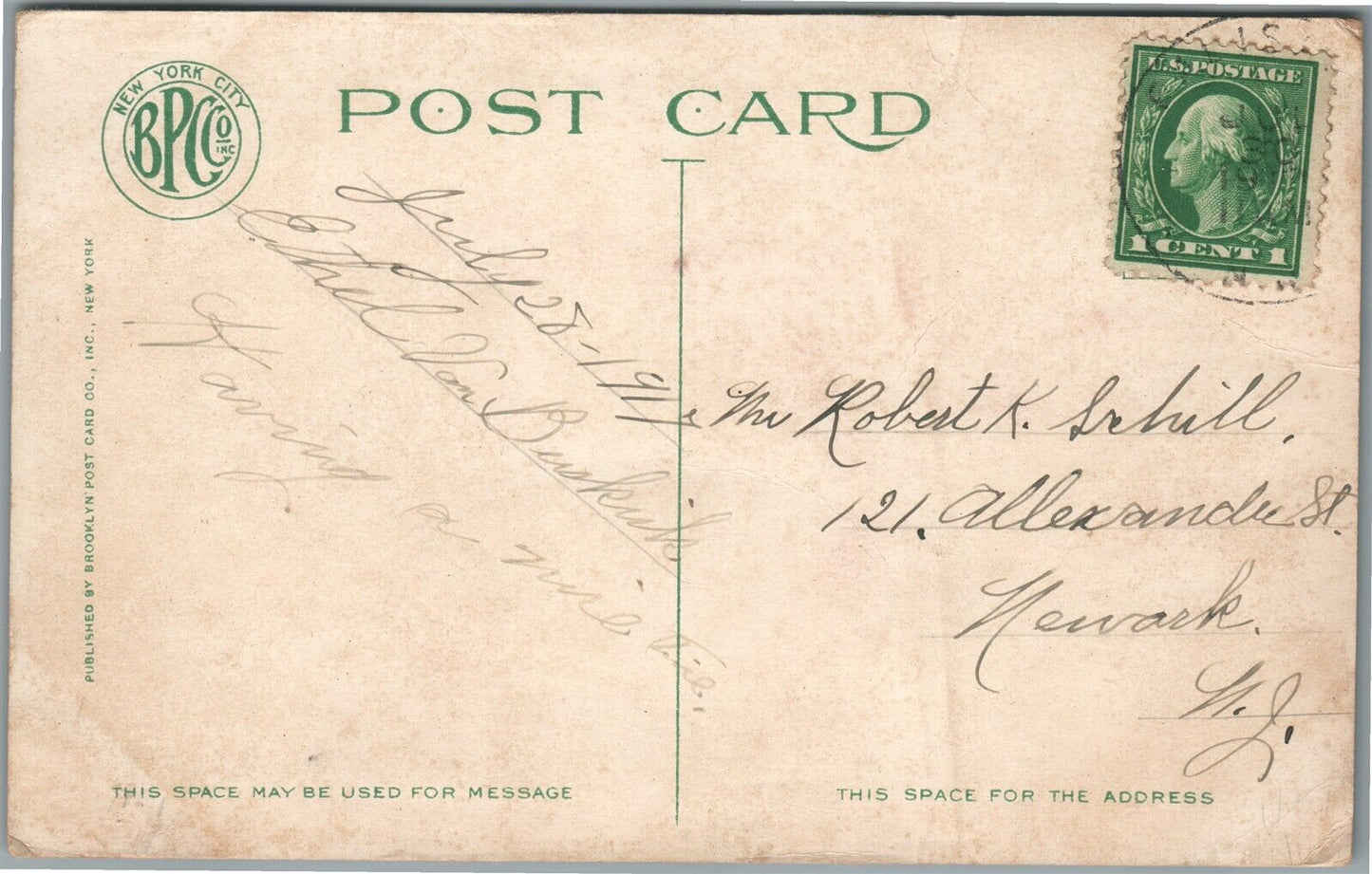 PALISADE PARK NJ AUTO RACE ANTIQUE POSTCARD