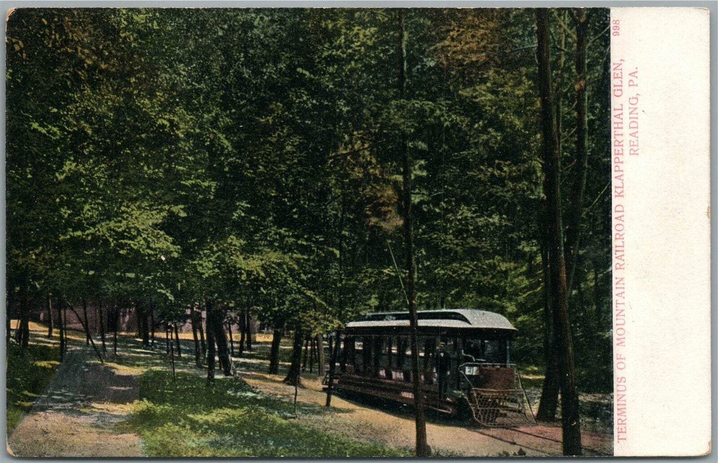 READING PA TERMINUS OF MOUNTAIN RAILROAD ANTIQUE POSTCARD