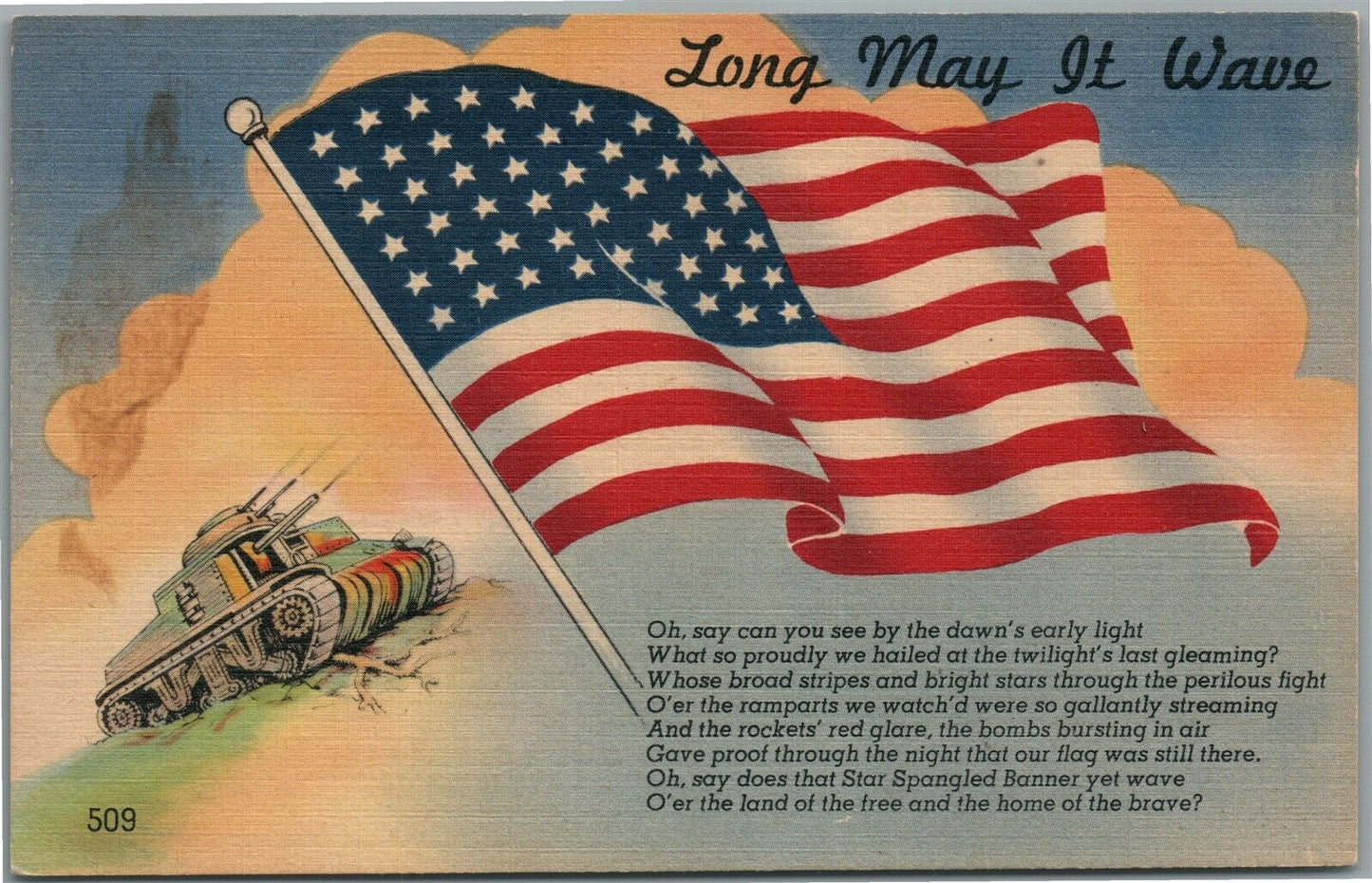 VERNFIELD PA FLAG POST CARD SERIES SAMPLE AMERICAN MILITARY ANTIQUE POSTCARD