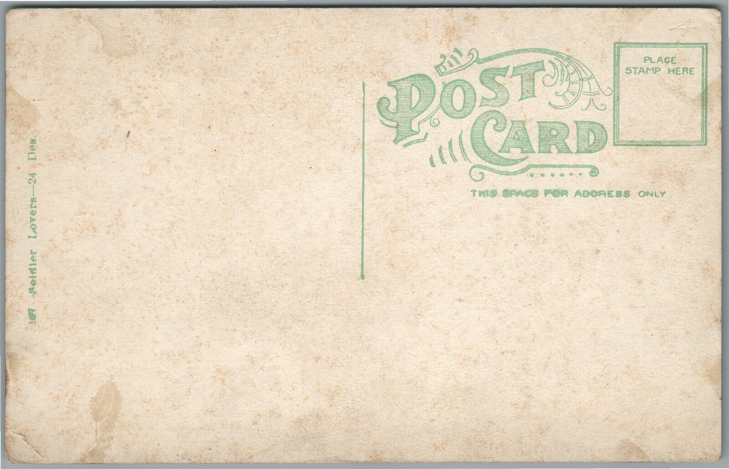 AMERICAN SOLDIERS BOYS & GIRLS HAVING FUN ANTIQUE POSTCARD