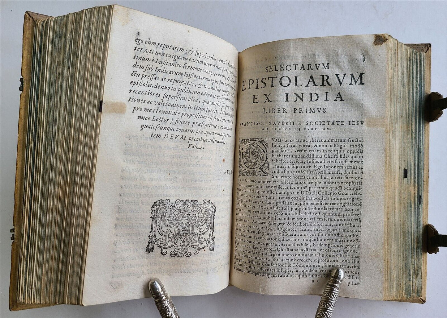 1605 HISTORY of INDIA by G. Maffei LATIN antique PIGSKIN Historiarum Indicarum