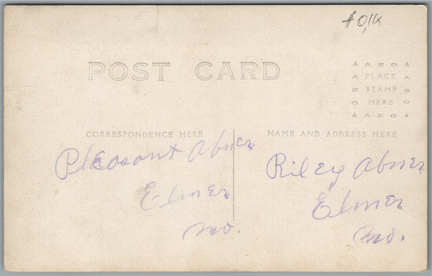 ETHEL MO MAIN STREET ANTIQUE REAL PHOTO POSTCARD RPPC