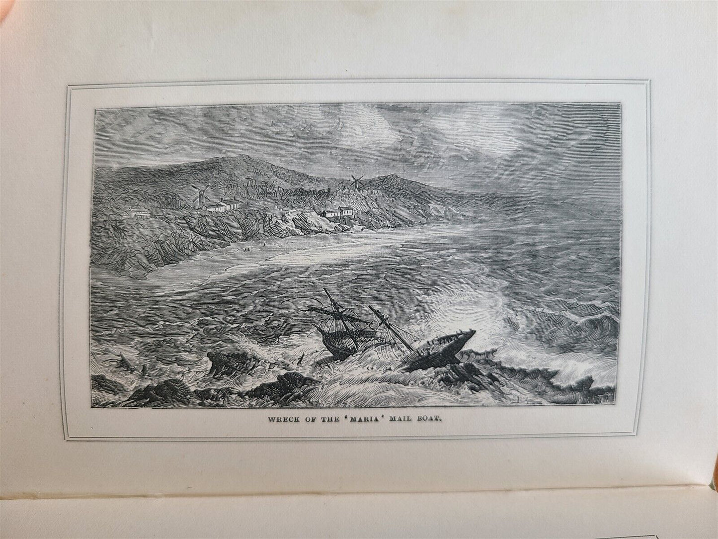 1900 STORY of WRECK of MARIA MAIL BOAT by John HANNAH antique BRITISH SHIPWRECK