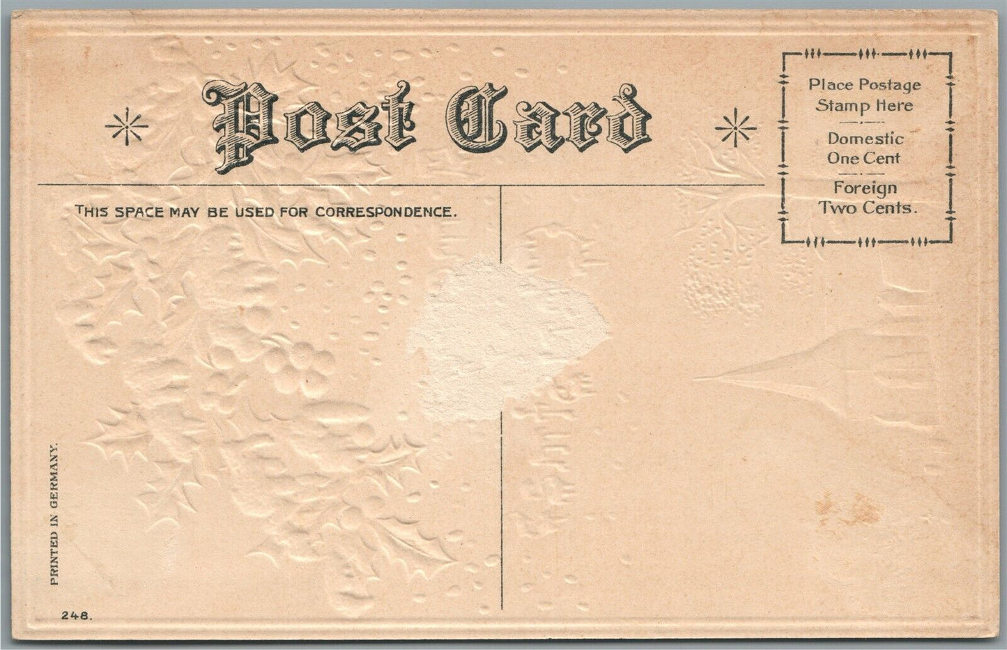 CHRISTMAS BON BONS CHOCOLATES ADVERTISING ANTIQUE POSTCARD