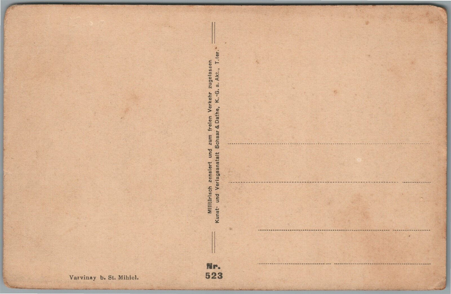 GERMAN WWI ERA STREET SCENE ANTIQUE POSTCARD