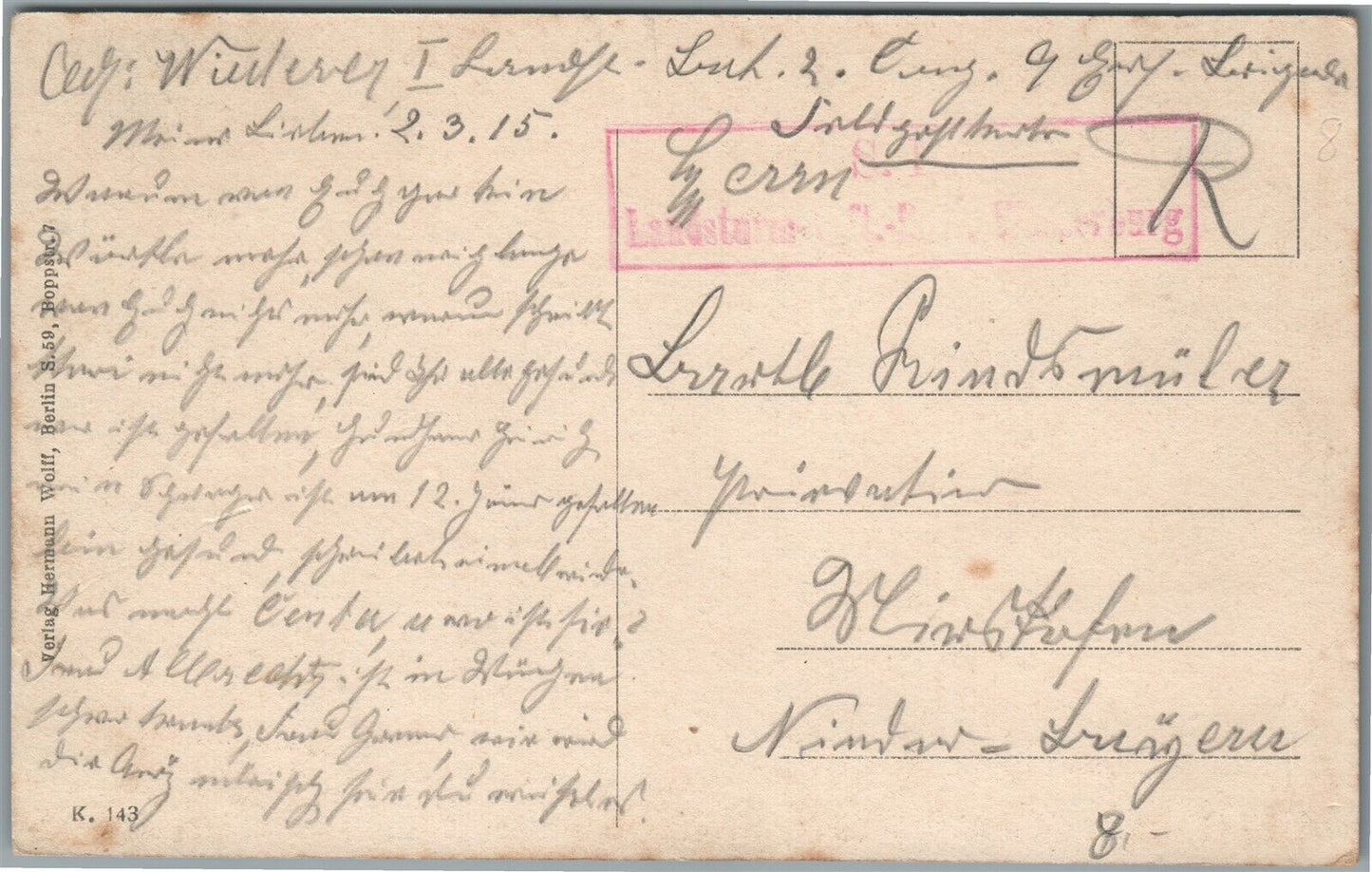 GERMAN WWI ERA ARTILLERY ATTACK ANTIQUE POSTCARD